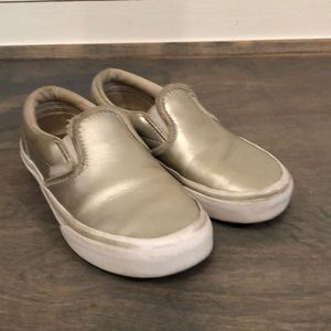 Vans girls shoes gold size 12